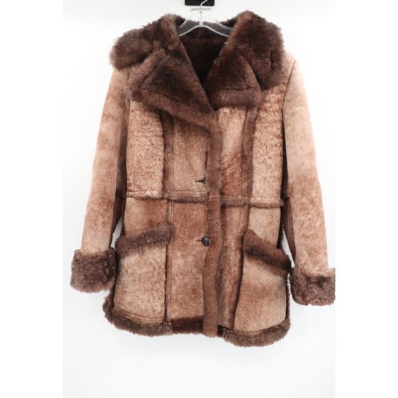 Rafel Jackets & Blazers - Vintage shearling by rafel women’s 10 suede shearling jacket pockets coat